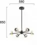 Lustra LED Neagra 31W CCT D580mm H850mm