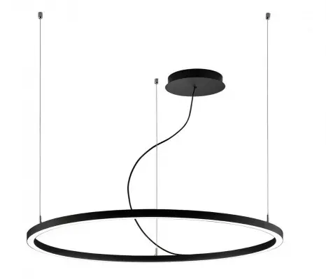 Lustra LED Neagra 61W 3000K D1270mm H5000mm