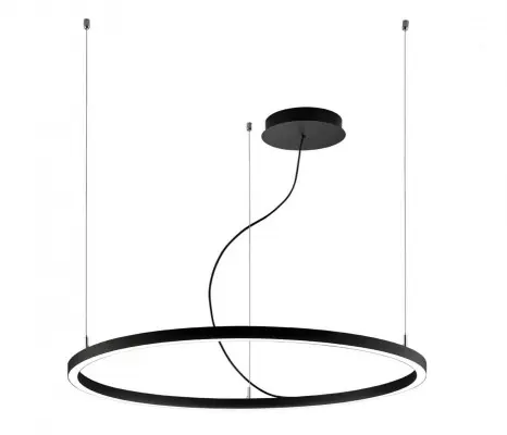 Lustra LED Neagra 32W 3000K D600mm H5000mm