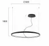 Lustra LED Neagra 56W 3000K D900mm H1800mm