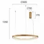 Lustra LED Aurie 48W 3000K D650mm H1200mm
