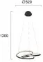 Lustra LED Neagra 42W 3000K D520mm H1200mm