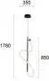 Lustra LED Neagra 30W 3000K L350mm H1780mm