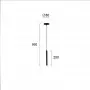 Pendul LED Negru 3W 3000K D80mm H950mm