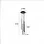 Lustra LED Neagra 15W 3000K D355 H1700mm