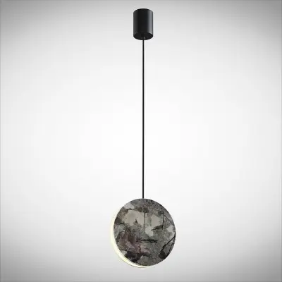 Lustra LED tip pendul Neagra 8W 3000K D600mm H2000mm