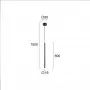 Pendul LED Negru 4W 3000K D16 H1700mm