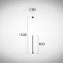 Pendul LED Negru 6.3W 3000K D30mm H1535mm