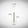 Pendul LED Gri 7W 3000K D45mm H2000mm