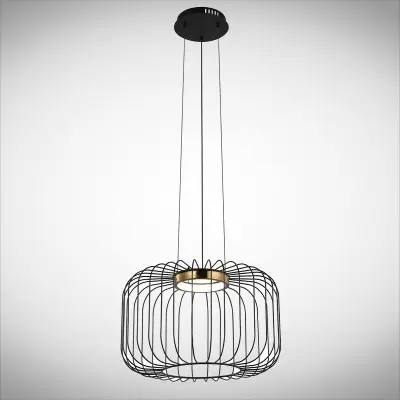 Lustra LED Aurie cu Negru 9W 3000K D400mm H1800mm