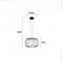 Lustra LED Aurie cu Negru 9W 3000K D400mm H1800mm