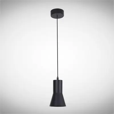 Pendul LED Negru 5.6W 3000K D105mm H2000mm