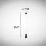 Pendul LED Negru 5.6W 3000K D105mm H2000mm