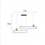 Lustra LED Aurie cu Negru 48W 3000K L1210mm H1000mm