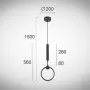 Pendul LED Negru 13W 3000K D200mm H1500mm