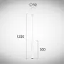 Pendul LED Alb 12W D50mm H1200mm