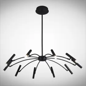 Lustra LED Neagra 50W 3000K D800mm H1300mm