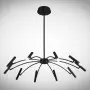 Lustra LED Neagra 50W 3000K D800mm H1300mm