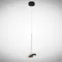 Pendul LED Negru 7W 3000K cu Alb D100mm H2000mm
