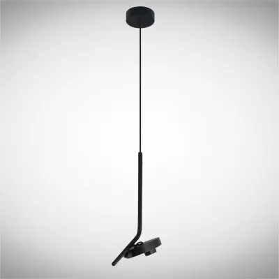 Pendul LED Negru 7W 3000K D100mm H2000mm