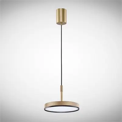 Pendul LED Auriu cu Negru 24W 3000K D200mm H2000mm