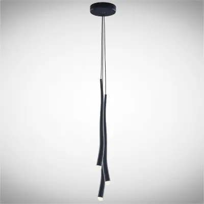 Lustra LED Neagra 16W 3000K D160mm H1500mm
