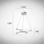 Lustra LED Gri 40W 3000K D520mm H1200mm
