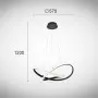 Lustra LED Neagra 42W 3000K D570mm H1200mm