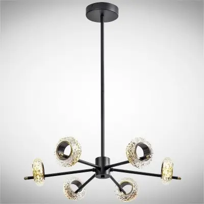 Lustra LED Neagra 31W CCT D580mm H850mm