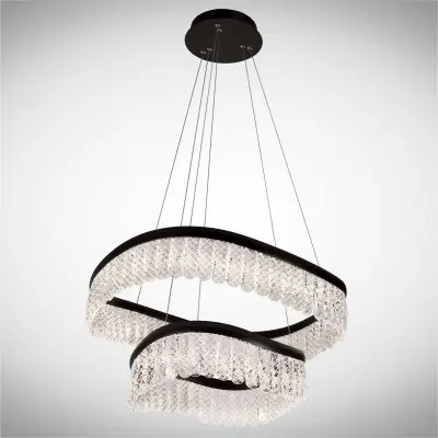 Lustra LED Neagra 51W 3000K D600mm H1200mm