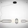 Lustra LED Aurie cu Negru 28W 3000K L1130mm H1375mm