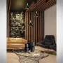 Lustra LED Neagra 23W 3000K D430mm H1900mm