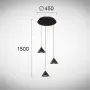 Lustra LED Neagra 23W 3000K D430mm H1900mm