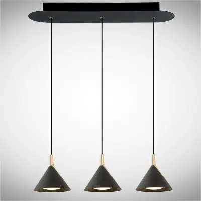 Lustra LED Negru 28W 3000K L700mm H1400mm