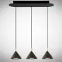 Lustra LED Negru 28W 3000K L700mm H1400mm
