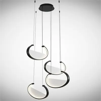Lustra LED Neagra 85W 3000K D750mm H1200mm