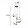 Lustra LED Neagra 85W 3000K D750mm H1200mm