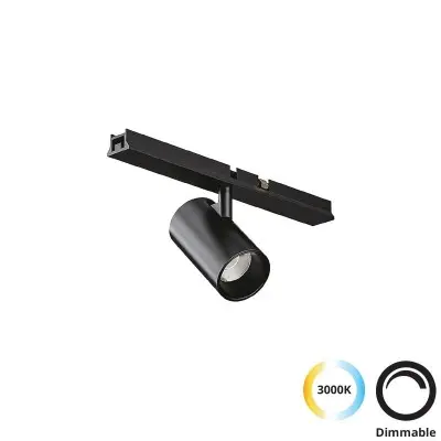 Spot Sina Magnetica Slim Special Cilindric Negru 48V 5W 3000K