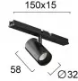 Spot Sina Magnetica Slim Special Cilindric Negru 48V 5W 3000K