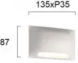 Aplica Perete Exterior Alba 5W 3000K L135mm H87mm