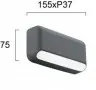Aplica Perete Exterior Antracit 3W 3000K L155mm H75mm