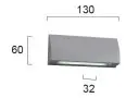 Aplica Perete Exterior Gri 4W 3000K L130mm H60mm