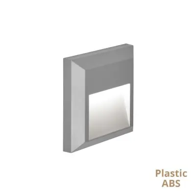 Aplica Perete Exterior Gri 3W 3000K L125mm H125mm