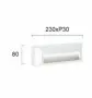 Aplica Perete Exterior Alb 3W 3000K L230mm H80mm