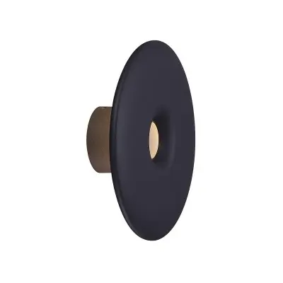 Aplica Perete Exterior Aurie cu Negru 12W 3000K D180mm H180mm