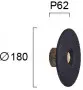 Aplica Perete Exterior Aurie cu Negru 12W 3000K D180mm H180mm