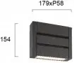 Aplica Perete Exterior Antracit 11W 3000K L179mm H154mm
