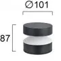 Aplica Perete Exterior Neagra 6W 3000K D101mm H87mm