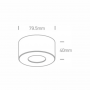 Spot LED Dimabil Slim Alb Aplicat pe tavan 7W h4cm