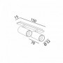 Spot Sina Magnetica Slim Special 42V Dublu Negru 2x5W
